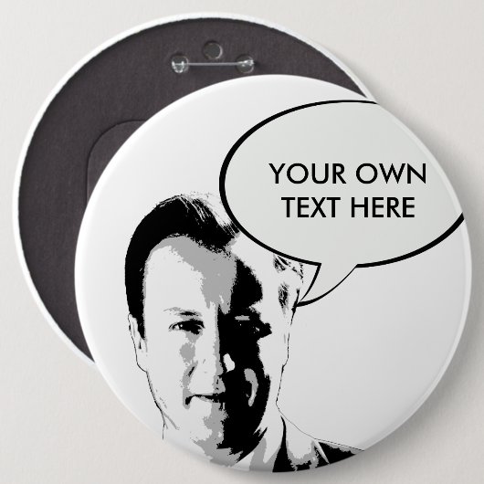 David Cameron - Internationale leider -.png Ronde Button 6,0 Cm (Voorkant /achterkant)