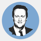 David Cameron Ronde Sticker (Voorkant)