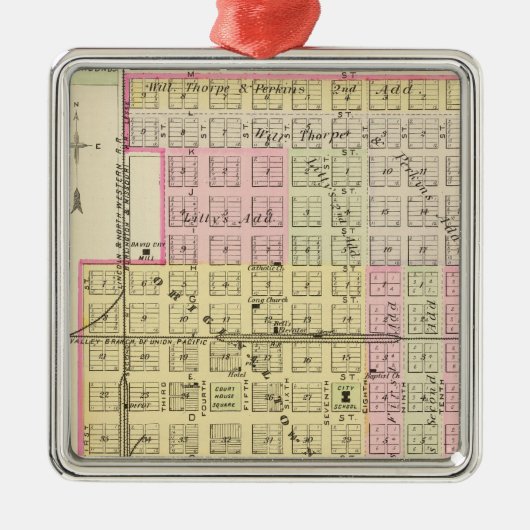 David City, Nebraska Metalen Ornament (Voorkant)