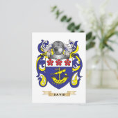 David Coat of Arms Briefkaart (Staand voorkant)