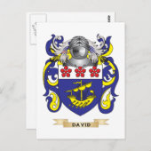 David Coat of Arms Briefkaart (Voorkant / Achterkant)