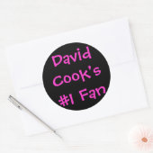 David Cook's #1 Fan Ronde Sticker (Envelop)
