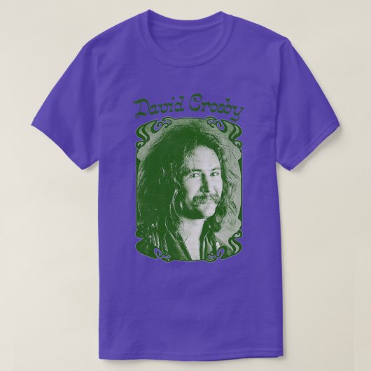 David Crosby  Stijl Retro Fan Art T-shirt (Design voorkant)