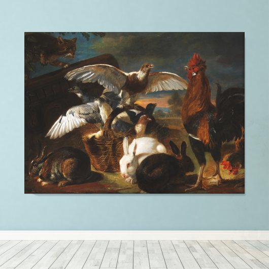  David de Coninck Allegory of Vigilance Canvas Afdruk (Insitu (Houten vloer))