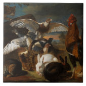  David de Coninck Allegory of Vigilance Tegeltje (Voorkant)