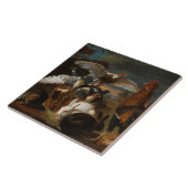  David de Coninck Allegory of Vigilance Tegeltje (Zijkant)