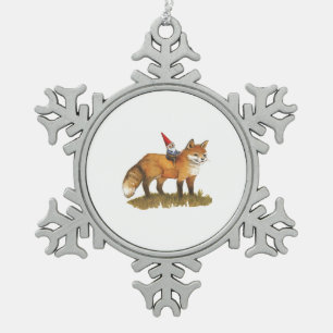 David de Gnome Woodland Forest Vrienden Tin Sneeuwvlok Ornament