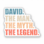 David De Man De Mythe De Legende Sticker (Voorkant)