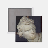 David, details van het hoofd, 1623-23 magneet (Voorkant / Achterkant)