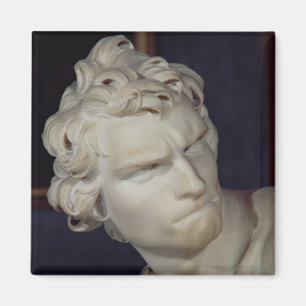 David, details van het hoofd, 1623-23 magneet