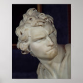 David, details van het hoofd, 1623-23 poster (Voorkant)