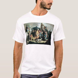 David die het hoofd van Goliath aanbiedt aan konin T-shirt