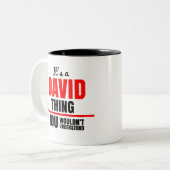 David Ding dat je niet zou begrijpen Tweekleurige Koffiemok (Voorkant links)