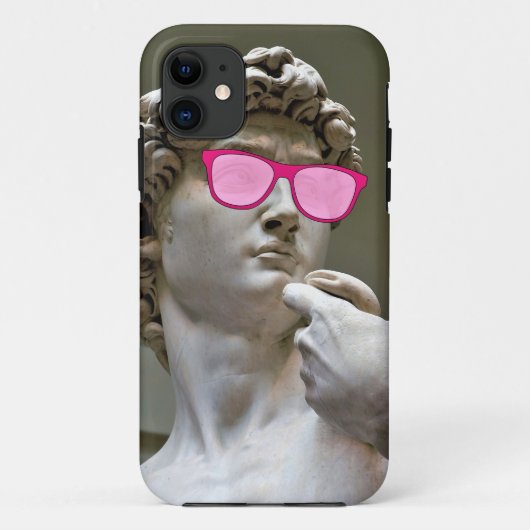 David draagt roos gekleurde glazen Case-Mate iPhone case (Achterkant)