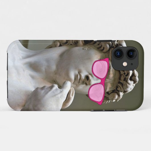 David draagt roos gekleurde glazen Case-Mate iPhone case (Achterkant (horizontaal))