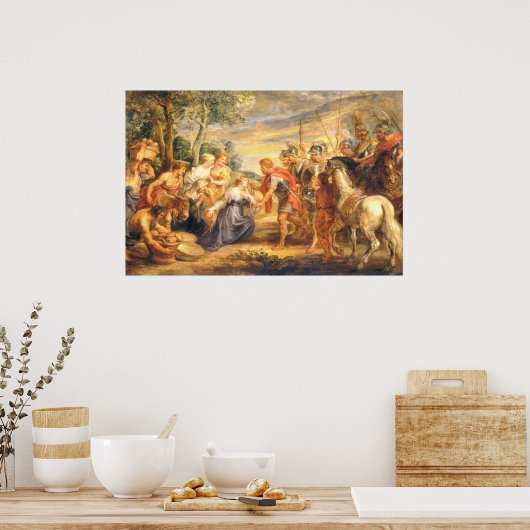 David en Abigail - Sir Peter Paul Rubens Fine Art Poster (Keuken)