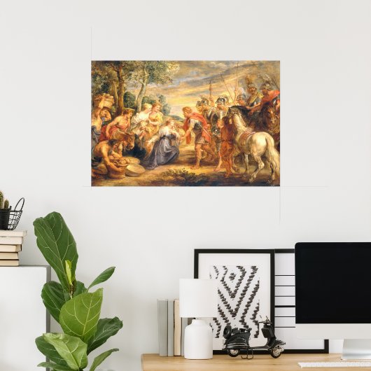 David en Abigail - Sir Peter Paul Rubens Fine Art Poster (Thuiskantoor)