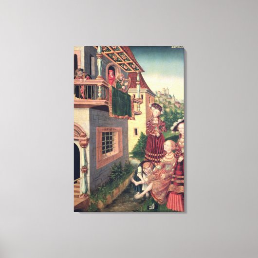 David en Bathsheba, 1528 Canvas Afdruk (Voorkant)