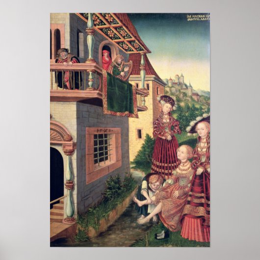 David en Bathsheba, 1528 Poster (Voorkant)