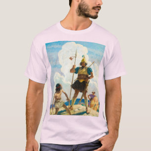 David en Goliath, 1940 door Newell Convers Wyeth T-shirt