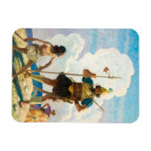 David en Goliath, 1940, van Newell Convers Wyeth Magneet (Horizontaal)