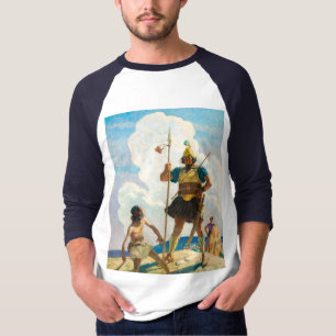 David en Goliath, 1940, van Newell Convers Wyeth T-shirt
