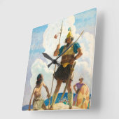 David en Goliath, 1940, van Newell Convers Wyeth Vierkante Klok (Hoek)