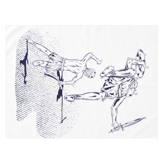 David en Goliath Bijbel Story Tafelkleed (Voorkant (Horizontaal))