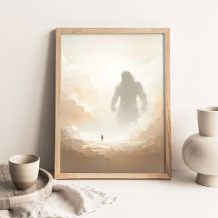 David en Goliath, Bijbelschilderij, Christelijke K Poster