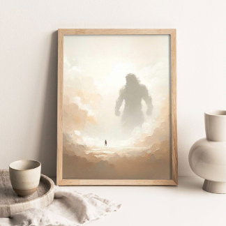 David en Goliath, Bijbelschilderij, Christelijke K Poster
