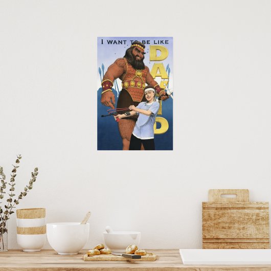 David en Goliath - Boy Poster (Keuken)