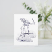 David en Goliath Briefkaart (Staand voorkant)