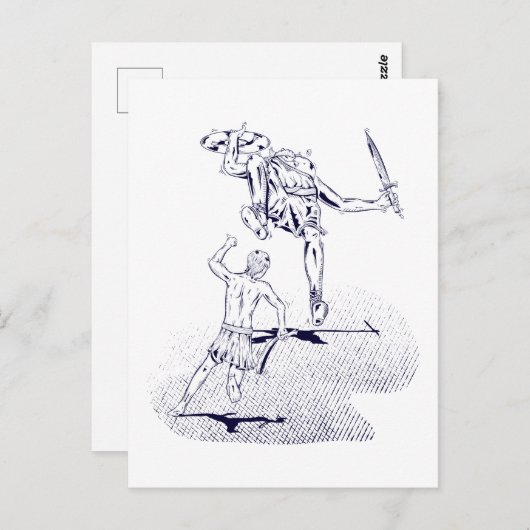 David en Goliath Briefkaart (Voorkant / Achterkant)