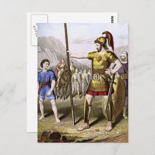 David en Goliath Briefkaart (Voorkant / Achterkant)