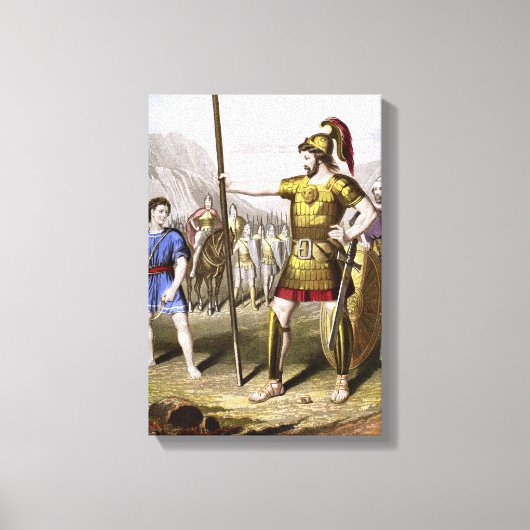 David en Goliath Canvas Afdruk (Voorkant)
