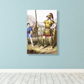 David en Goliath Canvas Afdruk (Insitu (Houten vloer))