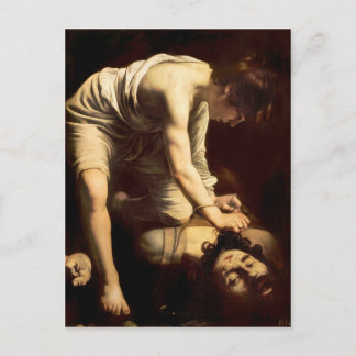 David en Goliath - Caravaggio c.1610 Briefkaart