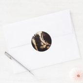 David en Goliath door Caravaggio Ronde Sticker (Envelop)