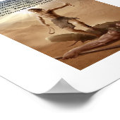 David en Goliath door:David Gudishvili Poster (Hoek)