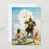 David en Goliath door Newell Convers Wyeth Feestdagenkaart (Voorkant / Achterkant)