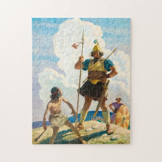 David en Goliath door Newell Convers Wyeth Legpuzzel (Verticaal)