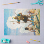 David en Goliath door Newell Convers Wyeth Tissuepapier (Craft)