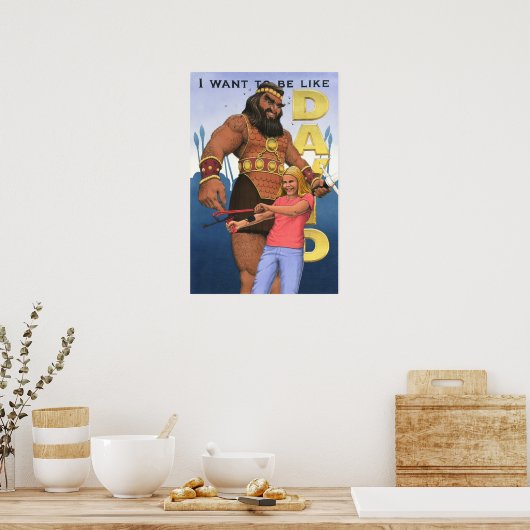 David en Goliath-Girl Poster (Keuken)