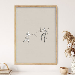 David en Goliath, Jezus Kunst, Bijbel Schetsen, Je Poster