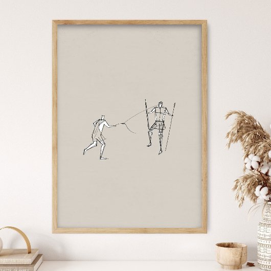 David en Goliath, Jezus Kunst, Bijbel Schetsen, Je Poster