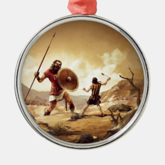 David en Goliath Metalen Ornament