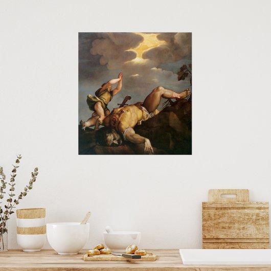 David en Goliath Poster (Keuken)