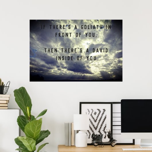 David en Goliath Quote Poster (Thuiskantoor)