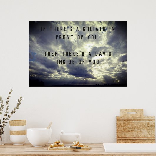 David en Goliath Quote Poster (Keuken)