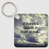 David en Goliath Quote Sleutelhanger (Voorkant)
